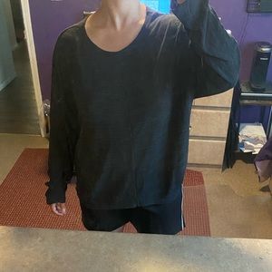 Comfy Grey Off The Shoulder Sweater